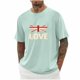 thumbnail image 1 of Tops para hombre, blusas y camisas de cuello redondo y manga corta para hombre, blusas casuales de moda con cuello redondo y manga corta para hombre, blusas de poliéster para hombre, 1 of 4
