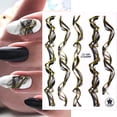 thumbnail image 2 of Ganfancp Texture Streamer Nail Art Sticker Nail Art Decoration Watermark Nail Art Design Accessories Acrylic Nail Art Supplies Ofertas Flash Liquidación 1 Hoja de Pegatinas Nail Art, 2 of 2
