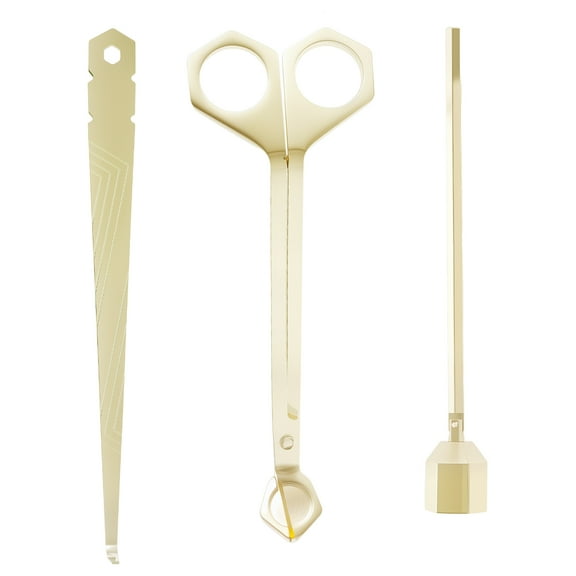 3Pcs Candle Wick Trimmer Stainless Steel Candle Wick Snuffer Electroplated Candle Stopper Rustproof Candle Cutter Safe Candle Extinguishing Candle Accessory Set for Home