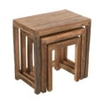 thumbnail image 4 of Reclamation Rustic Reclaimed Solid Wood Three-Piece Nesting Tables, 4 of 6