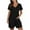 Black, variant on Utoimkio Women's Casual Summer Short Sleeve Rompers Loose Fit Short Jumpsuits Overalls Summer Outfits with Pockets