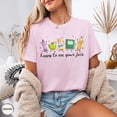 thumbnail image 2 of VibeNest Studio Unisex Happy to See Your Face Cute Teacher School Supplies Back to School Garment Dyed Graphic T-Shirt, 2 of 8