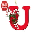 thumbnail image 6 of Holloyiver Christmas Tree Decoration Pendant, Personalized Christmas 26 Initial Letter Ornaments, Red Ornaments for Christmas Tree Indoor Christmas Decorations Christmas Xmas Gifts for Kids, 6 of 8