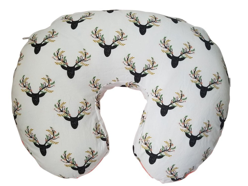 Deer Nursing Pillow Cover in Many Colors of Minky Fabric Can be Personalized