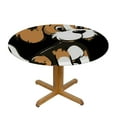 thumbnail image 3 of JEUXUS Funny Beagle Dog Round Table Cover Fitted Outdoor Tablecloth Home Decor for Picnic Camping Dinner, 3 of 7
