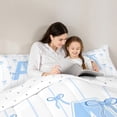 thumbnail image 6 of Castle Fairy Monogrammed Letter A 2Pcs Bedding Comforter Set for Teens Boys Girls,Kawaii Bow Twin Comforter Sets,Geometric Stripes Breathable Bedding Set,Super Cozy Room Decor, 6 of 9