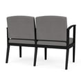 thumbnail image 3 of Amherst Steel Reception Waiting 2-Seat Chair / Black Steel / Light Gray, 3 of 3