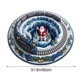 thumbnail image 3 of Cififendec Christmas Round Area Rug, 31.5", Large 3D Visual Illusion Floor Mat with Santa Print Non Slip Base for Fireplace Side Festive Floor Styling, 3 of 6