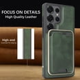 thumbnail image 6 of For Samsung Galaxy S23 Ultra Case with Credit Card Holder,for Samsung Galaxy S23 Ultra Premium Leather Phone Case Removable Wallet Compatible with MagSafe,Wallet Detachable 2-in-1 Women Men,Green, 6 of 10