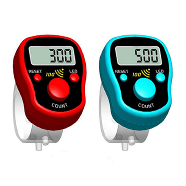 Random Color Finger Counter Digital LED Electronic Handheld Tally Counter Clicker Finger Ring Digit Stitch Marker