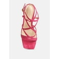 thumbnail image 6 of FIORELLA Fuchsia Strappy Block Heel Sandals, 6 of 8