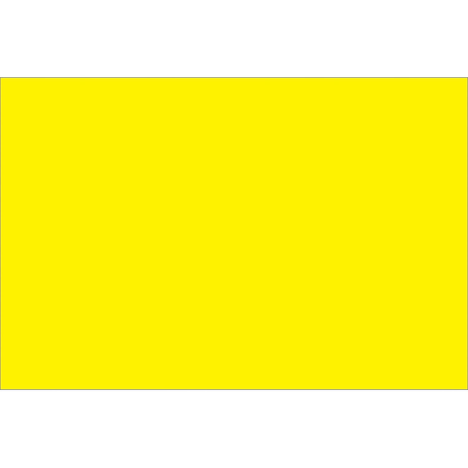 Tape Logic Inventory Rectangle Labels 3' x 6' Fluorescent Yellow 250/Roll DL633L