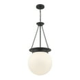 thumbnail image 3 of Matte Black Three Light Pendant from the Manor Collection, 3 of 6