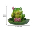 thumbnail image 7 of Hzzsbu 1 Pc Ceramic Frog Incense Holder with Lotus Leaf Tray Small Cute Animal Statue Aromatherapy Incense Burner Home Ornament, 7 of 7