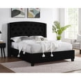 thumbnail image 3 of Roundhill Furniture Summit Contemporary Velvet Tufted Upholstered Bed, King, Gray, 3 of 11