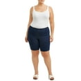 thumbnail image 2 of Just My Size Women's Plus Elastic Waist Stretch Bermuda Shorts, 2 of 5