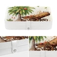 thumbnail image 4 of Coconut Jujube Tree Pu Leather Jewelry Box Earring Organizer Travel Organizer with Removable Compartment Portable, 4 of 6