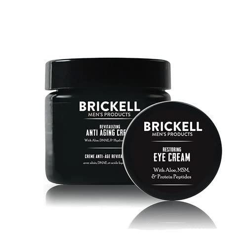 Set de cuidado de la piel Brickell Crema de noche y crema de ojos antienvejecimiento para hombre