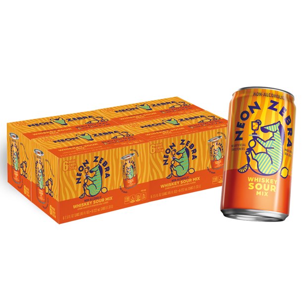 Neon Zebra Whiskey Sour, Cocktail Mixers, No Artificial Sweeteners, 5