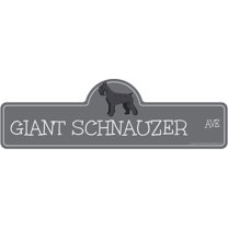 Giant Schnauzer Street Sign | Indoor/Outdoor | Dog Lover Funny Home Décor for Garages, Living Rooms, Bedroom, Offices | SignMission personalized gift | 24" Wide