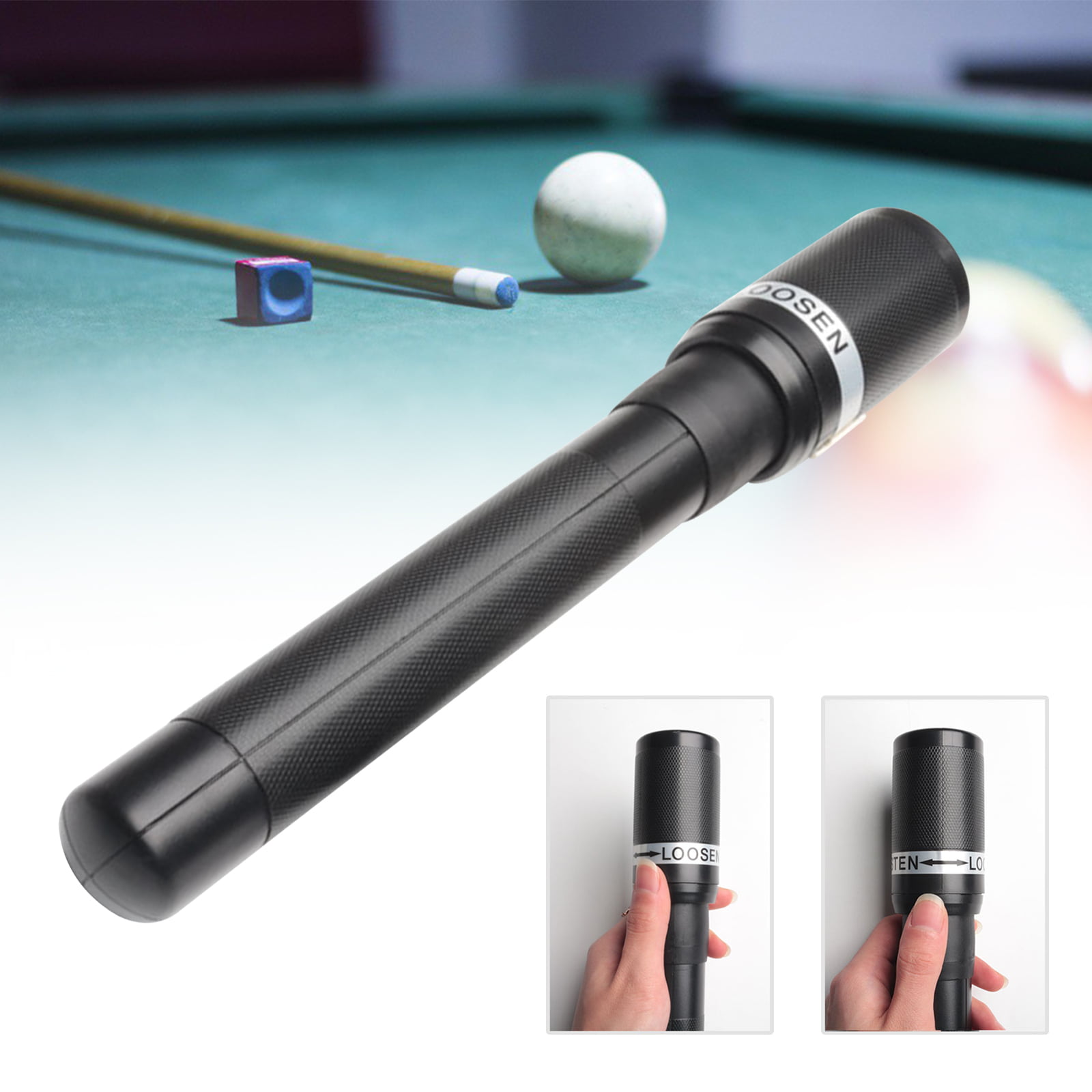 Pool Telescopic Pool Cue Stick Extension Shaft Extreme Billiards Extender Rubber 