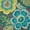 Unframed, variant on Art.com Floral Assortment Teal on Dark Grey Crop III Art Print by Hugo Wild, 16" x 16"