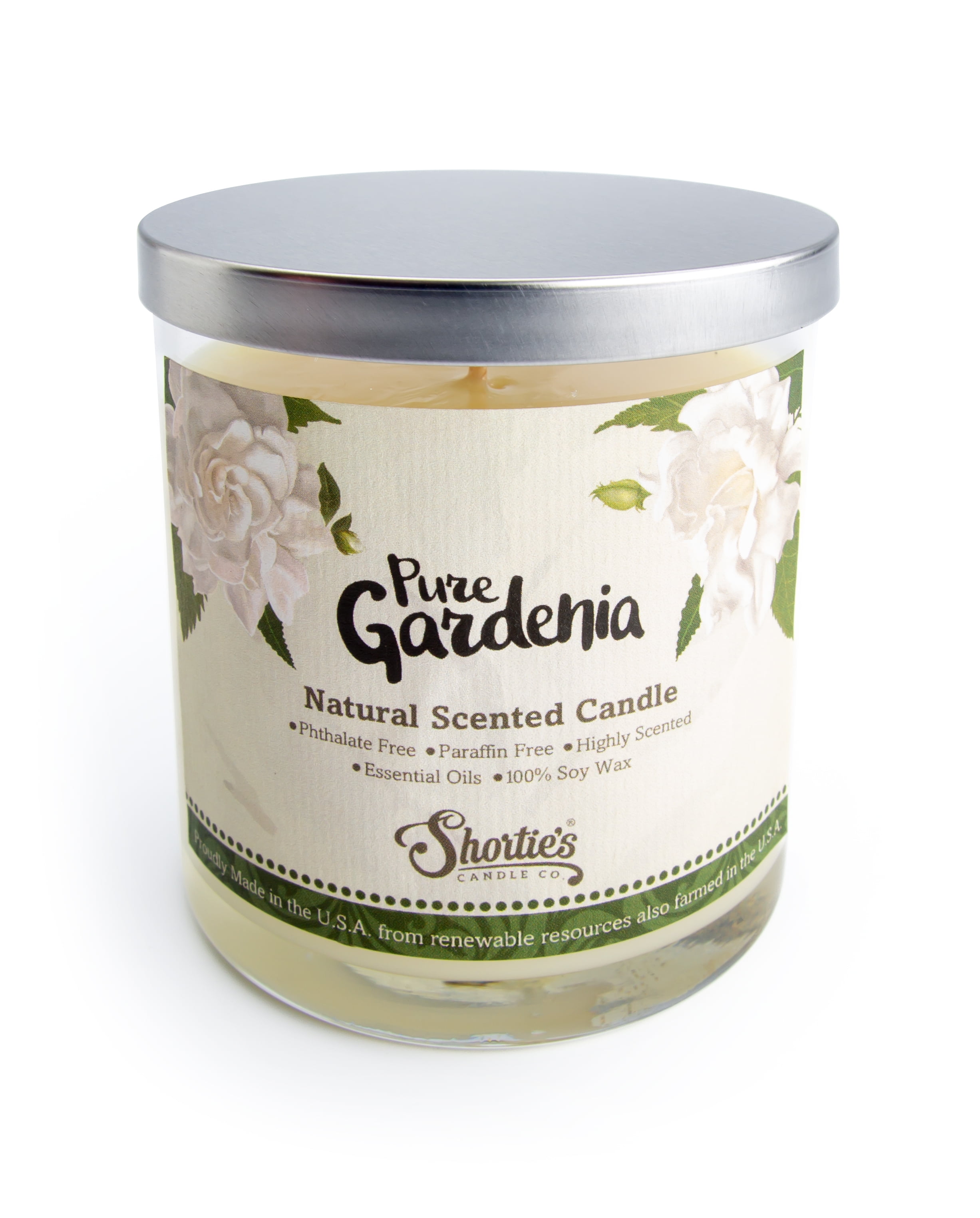 Gardenia Scented 3 Wick Candle - All Natural - Made with 100% Responsibly Sourced Soy and Essential Fragrance Oils - Phthalate & Paraffin Free, Vegan, Non-Toxic