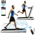 thumbnail image 1 of Costway Cinta de correr plegable 2 en 1 de 4,75 HP con control remoto por aplicación, color plateado, 1 of 3
