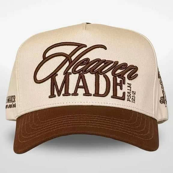 Heaven Made Psalm Embroidered Trucker Hat, Adjustable Baseball Cap with Christian Faith Design, Inspirational Streetwear Style for Men and Women, Perfect for Daily Wear and Gifting