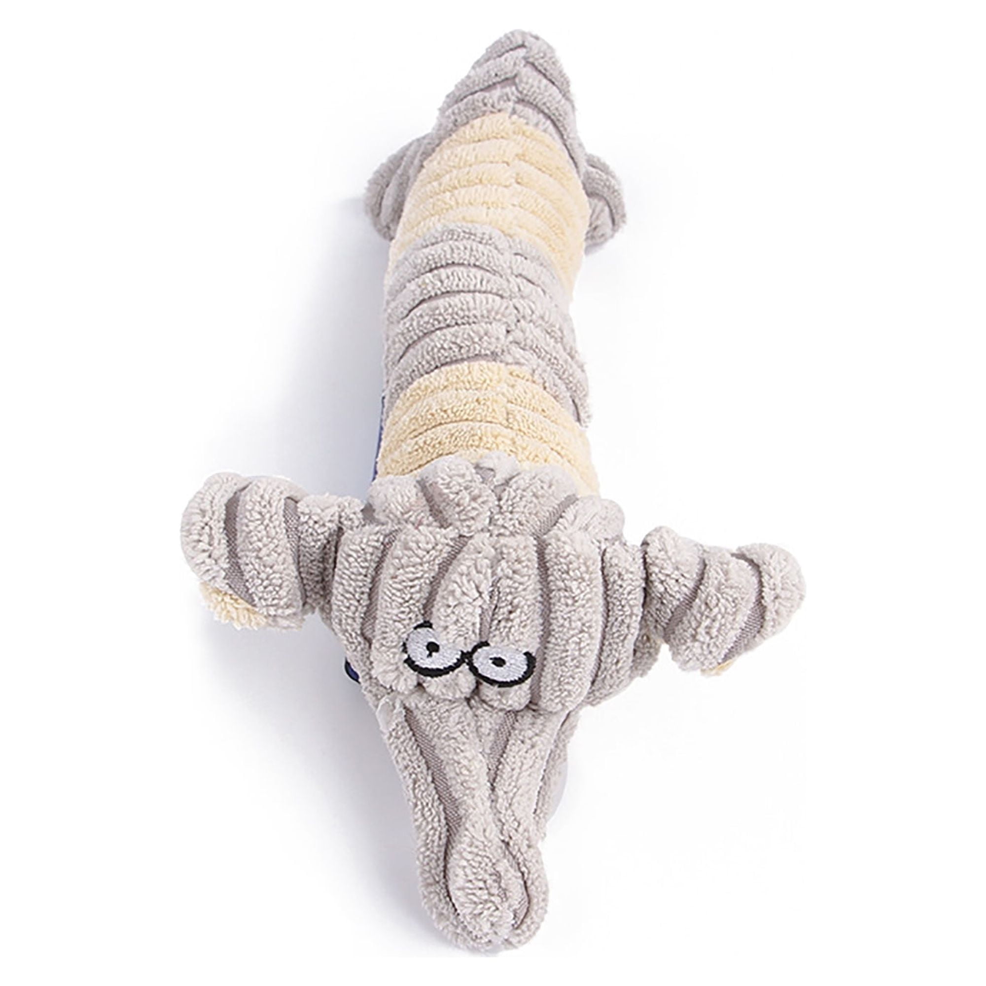 Kepooman No Stuffing Squeaky Dog Toy for Small Medium Large Dog, Pet Plush Animals Chew Toy for Teething Chewing and Playtime, Single, Elephant Kepooman No Stuffing Squeaky Dog Toy for Small Medium Large Dog, Pet Plush Animals Chew Toy for Teething Chewing and Playtime, Single, Elephant