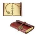 thumbnail image 2 of Shisuyan Vintage Style Leaf Leaves Pattern PU Cover Loose-leaf String Bound Blank Notebook Notepad Travel Journal Diary Jotter - Size S (Dark Red), 2 of 4