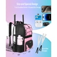 thumbnail image 3 of Bolsa de béisbol COMECOI Mochila de softball con compartimento para zapatos, 3 of 7