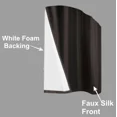 thumbnail image 4 of Gorgeous Home Linen 3pc Kitchen Window Curtain Set Foam Lined Rod Pocket Faux Silk 2 Tiers 1 valance Solid Color Sage Green, 4 of 5