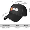 thumbnail image 5 of Mountain Colorado Flag Baseball Cap Summer Sun Hat Gift Women Trucker Hat Snapback Hat Men Dad Hat Black, 5 of 8