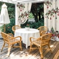 thumbnail image 4 of Outdoor Curtains for Patio Waterproof, Christmas Outdoor Privacy Panels Grommet, Xmas Snowman Truck Snowflake Tree Balls Rustic Blackout Outside Curtains for Porch/Cabana 54"x108", 2 Panels, 4 of 8
