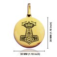 thumbnail image 2 of Stainless Steel Viking Mjolnir (Thor’s Hammer) Round Medallion Pendant Necklace, 2 of 3