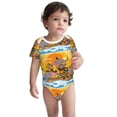 thumbnail image 3 of Daiia Animals on Noah's Ark1 Printed Unisex-Baby Short Sleeve Onesies Bodysuits Baby Climbing Clothes Soft and Comfortable Romper with Expandable Shoulder Design-12 Months, 3 of 8