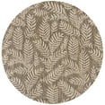 thumbnail image 3 of JONATHAN Y SANTA MONICA 8' Round Area Rug, Nevis Palm Frond - Brown/Beige, SMB119A-8R, 3 of 8