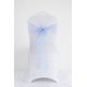 thumbnail image 1 of Butterfly knot chair decoration tie wedding chair back flower tie glass gauze chair back float glass sand chair back butterfly wedding chair back decoration hotel banquet use（sky blue）, 1 of 4