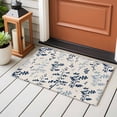 thumbnail image 4 of Blue Botanical Entryway Rug 2'x3'&nbsp; Non Slip Front Door Mats, Rustic Country Spring Floral Summer Leaf Entrance Rugs Indoor Outdoor Carpet, Washable Floor Mats Small Area Rug for Bedroom Kitchen, 4 of 8