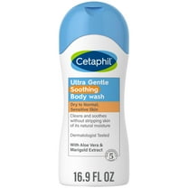 Cetaphil Ultra Gentle Refreshing Body Wash, For Dry to Normal, Sensitive Skin, 16.9oz, with Aloe Vera, Calendula, Vitamin B5, Hypoallergenic, Fragrance Free, Dermatologist Tested C13