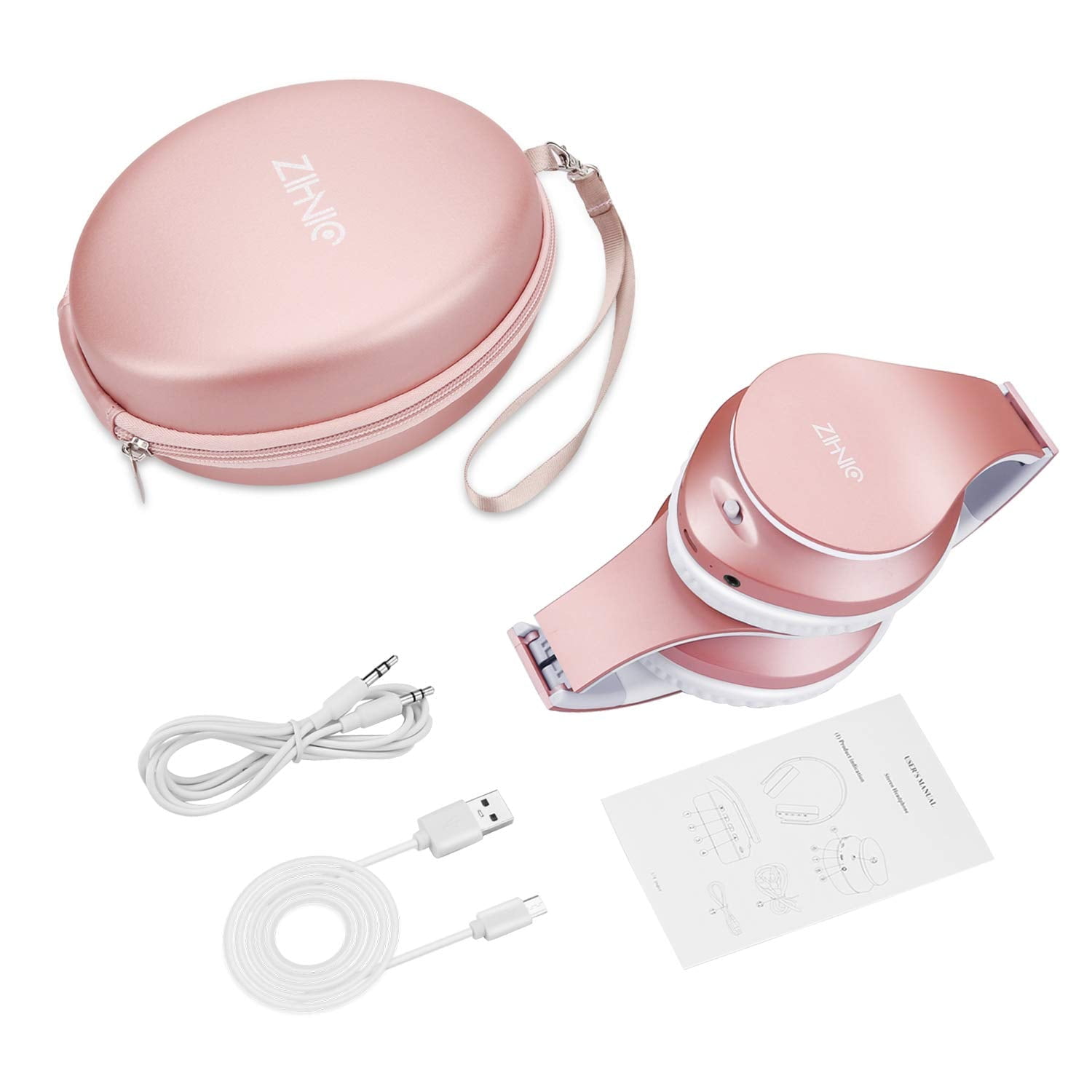 ワイヤレスイヤホン ヘッドホン ZIHNIC Bluetooth ヘッドフォン オーバーイヤー 折り畳み式ワイヤレスと有線 wh-816 : ZIHNIC Active Noise Cancelling Headphones, 40H