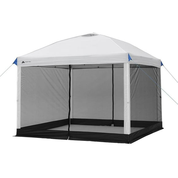 Ozark Trail 10 FT x 10 FT Straight Leg Canopy Mesh Curtain Accessory - Frame Not Included, GRAY, 10 x 10 Mesh Curtain