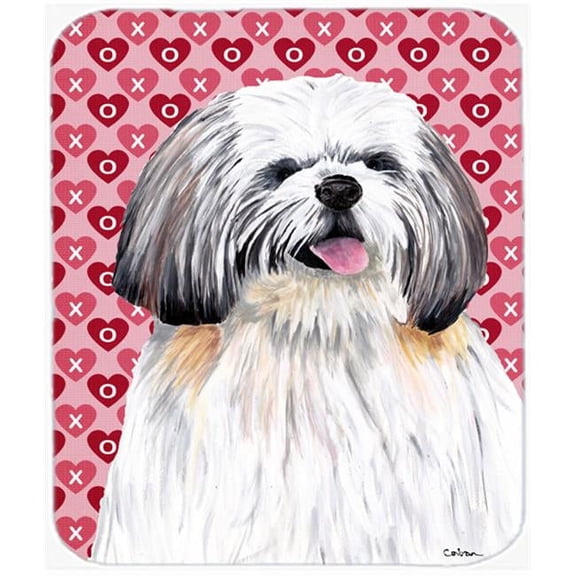 Shih Tzu Hearts Love And Valentines Day Portrait Mouse Pad, Hot Pad Or Trivet