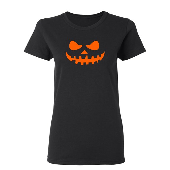 Teeth Pumpkin Emoticon Sarcastic Novelty Gift Idea Adult Humor Funny Women's Casual Tees