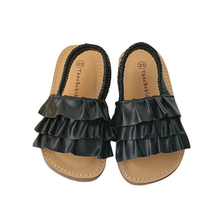 

Avamo Girls Daily Breathable Open Toe Summer Beach Shoes Childrens Indoor Non Slip On Flats Wear Resistant Flat Heels