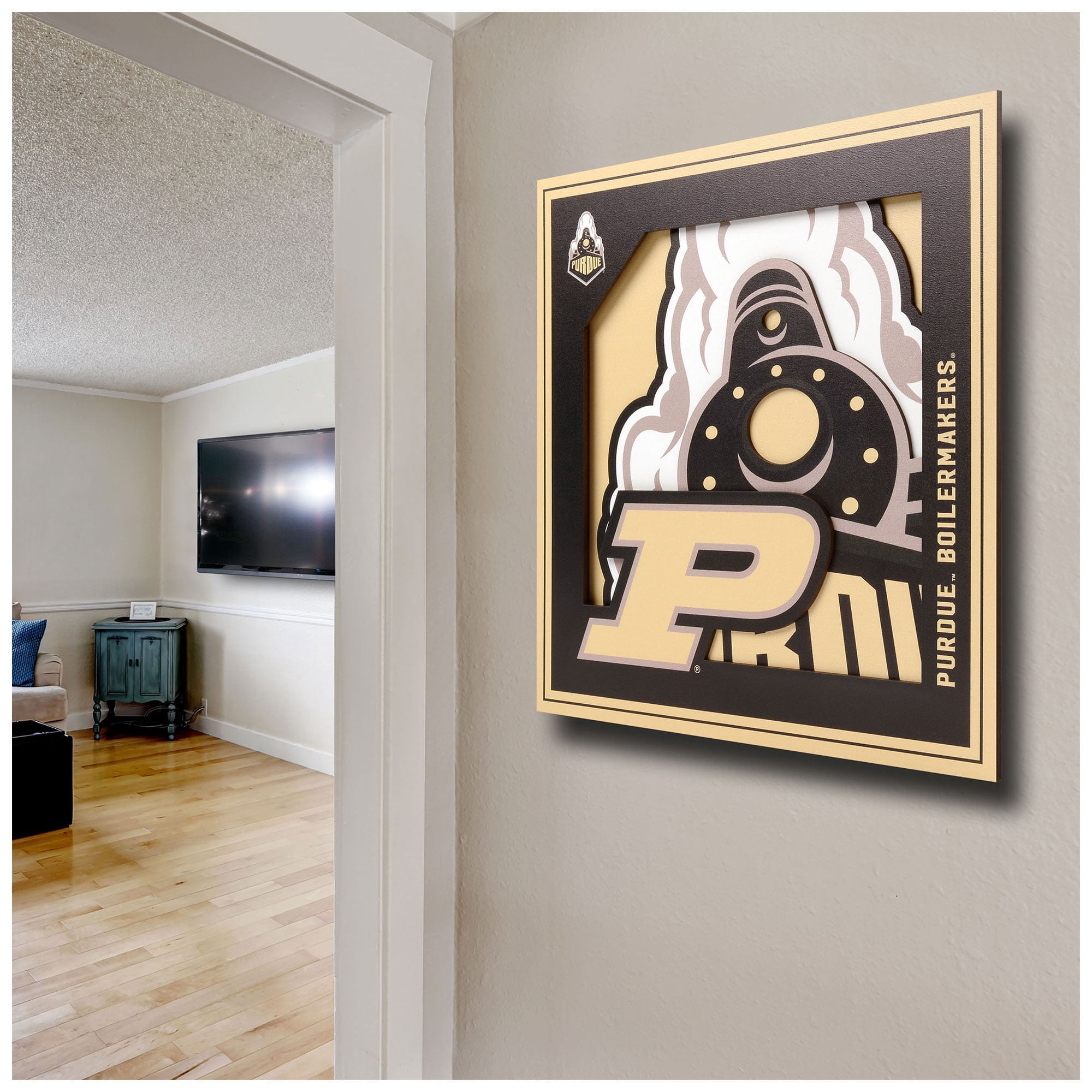 PrdeBoilermker12''x12''3DLogoWllrt