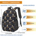 thumbnail image 3 of Bigfoot and Human Black Pattern 17" Waterproof Oxford School Backpacks for Teens, S-Shape Padded Straps, for School, Travel, Hiking, Camping, 3 of 5