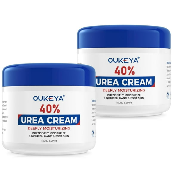Crema de urea OUKEYA 40% para pies de máxima resistencia, 150 ml (2 paquetes)