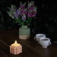 thumbnail image 3 of WAX LED CANDLE WITH LIFE-LIKE FLICKERING FLAME AND BUBBLE FINISH, 3 of 3